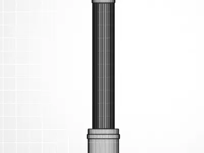 Barber shop pole Free 3D model