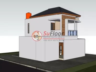 House 10x9m code 653 - Sketchup 3D model 3D model 3D model