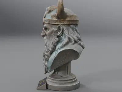 Bust of Odin 3D model