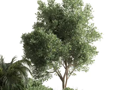 stand plant box garden outdoor plant wooden box pot 3D model