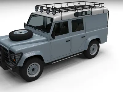 Full Land Rover Defender 110 Utility Station Wagon 3D model