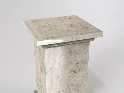Marble support for sculptures Low-poly 3D model