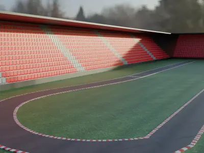 Race Track Low-poly 3D model