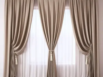 Set 47 Curtains 3D model