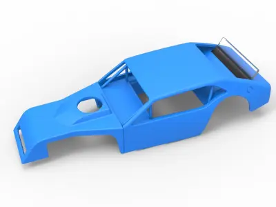 Shell of Vintage Asphalt Modified stock car V1 Scale 1 to 25 3D print model