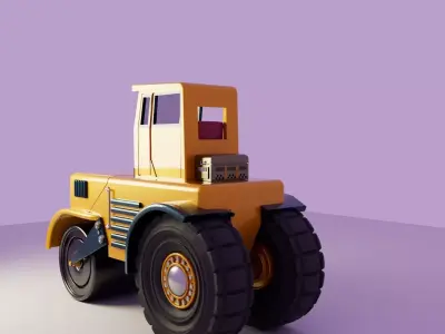 Steam roller Free 3D model