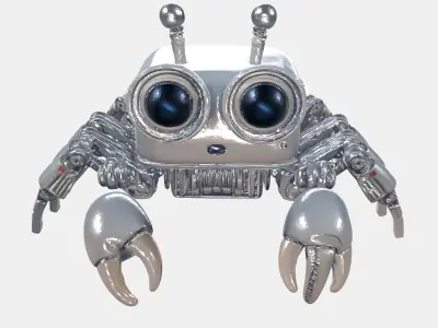 Robot Crab Free low-poly 3D model