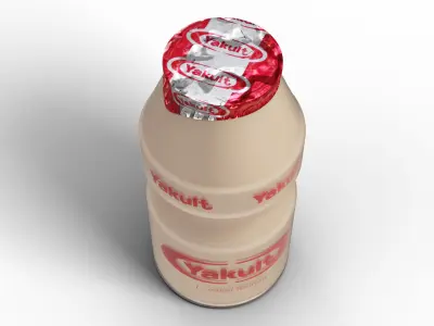 Yakult milk beverage 3D model