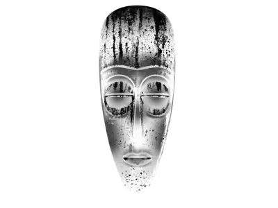 Neon tribe Mask Low-poly 3D model