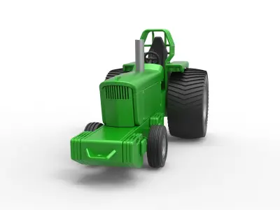 Pulling Tractor Pro Stock Scale 1 to 25 3D print model