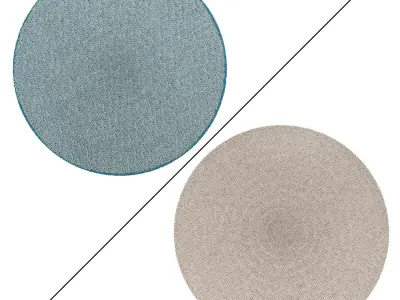 Round Rug Set 254 3D model