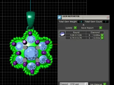 ELEGANT FLOWER STYLE PENDANT 3D PRINTABLE MODEL 3D print model