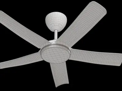 Bronx 40 Dc Ceiling Fan White Low-poly 3D model