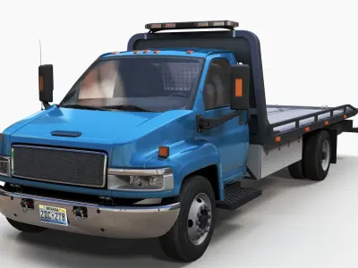 Towtruck Low-poly 3D model