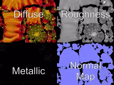 Starburst Cactus model pack Low-poly 3D model