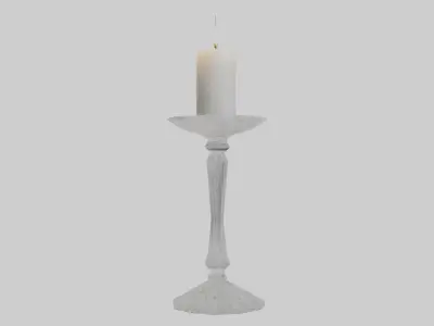 Crystal candle holder model Low-poly 3D model