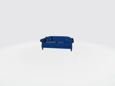 Velvet Luxe Living Set Low-poly 3D model