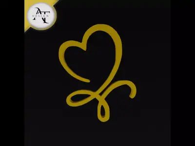 Simple Heart Symbol - 2D Art Free 3D print model get