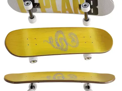 skate board 1 3D model