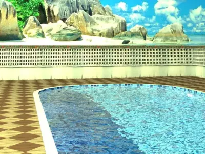 Pool Decoration Model Low-poly 3D model