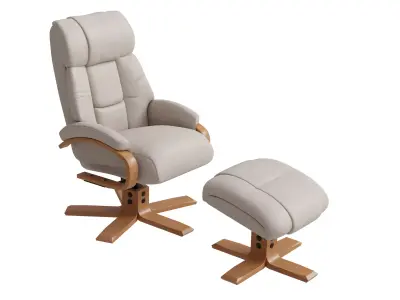 Nice Luxury Real Leather Recliner Chair Dimensions 3D model