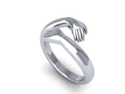 Hand Engagement Ring 3D print model