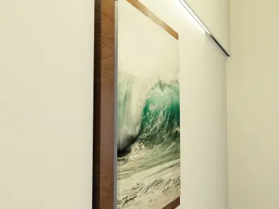 Sea waves painting 3D model