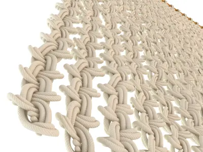 Macrame rope decoration wall partition 3D model