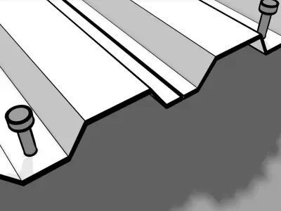 2D Metal Decking Cel Shaded Low-poly 3D model