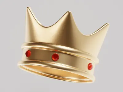 Crown 3d model Low-poly 3D model