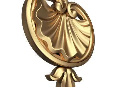 Shell Carved 06 Low-poly 3D model