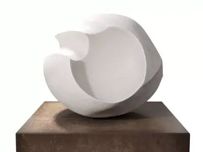 James Oughtibridge White Blade Form sculpture 3D model