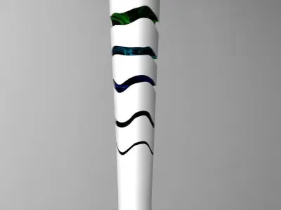 Rio 2016 Olympic Games Torch low poly Low-poly 3D model