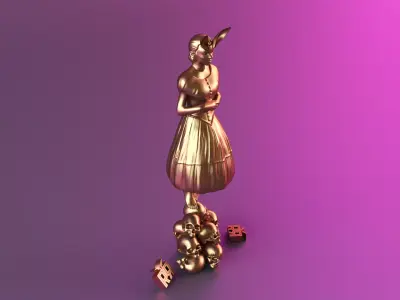 bunny girl 3D print model