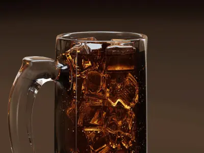 Glass Mug of Coke 3D model
