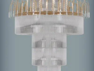 Grand Luxury Multi-Tier Crystal Chandelier 3D model
