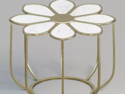Floral coffee table 3D model