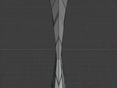 Futuristic Cubic Structure Pillar Low-poly 3D model