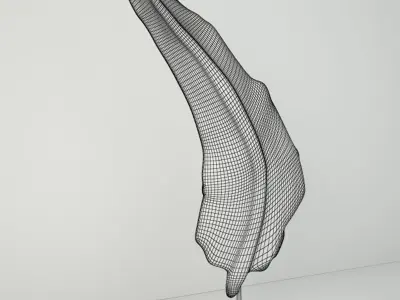 Decorative Leaf Shaped Stand Decor 3D model