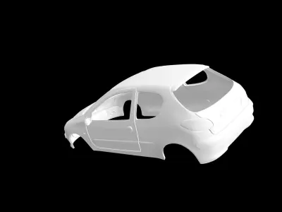 Peugeot 206 3p 3D print model