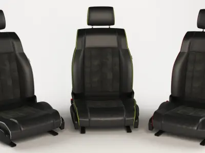 Car seat 3D model