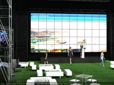 Awning for giant event 3D model