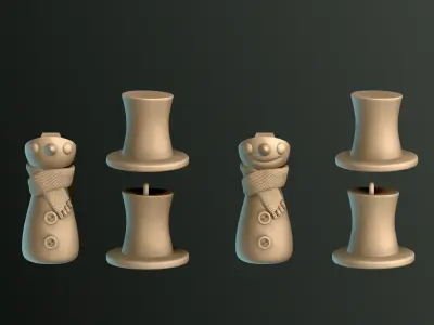 SNOWMAN FOR CHRISTMAS DECORATION 02 3D print model