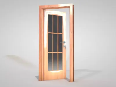 Door - Kitchen Glass Door 3D model