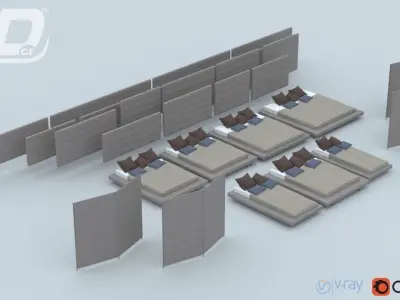 Agro Bed Set 3D model