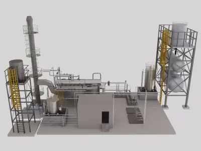 Auxilliary Boiler 3D model 3D model