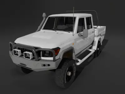 Toyota Land Cruiser J79 - Utility Truck Low-poly 3D model