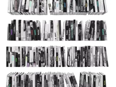 Books 150 pieces 2-2-5 Low-poly 3D model