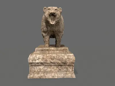 Bear Statue 6 Low-poly 3D model
