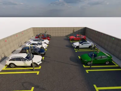 Parking-Parking Lot 3D model 12